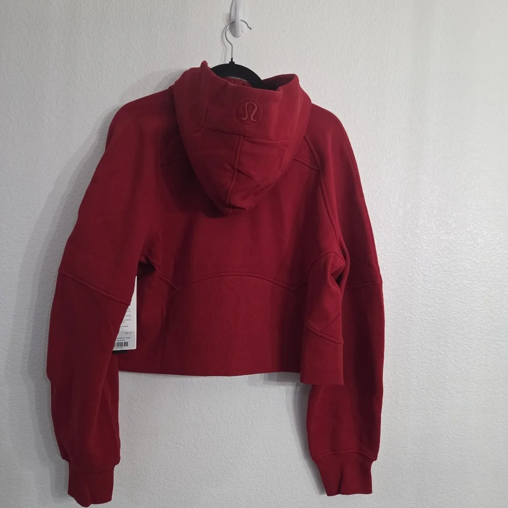 NWT Women's San Francisco 49ers Lululemon Scuba Half-Zip Hoodie Medium/Large Red - Picture 9 of 13